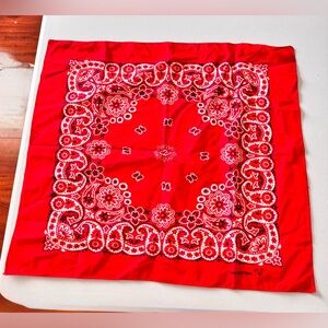 Classic Red Paisley Bandana Scarf